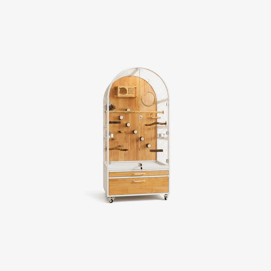 Baroque Garden Grande Aviary – White