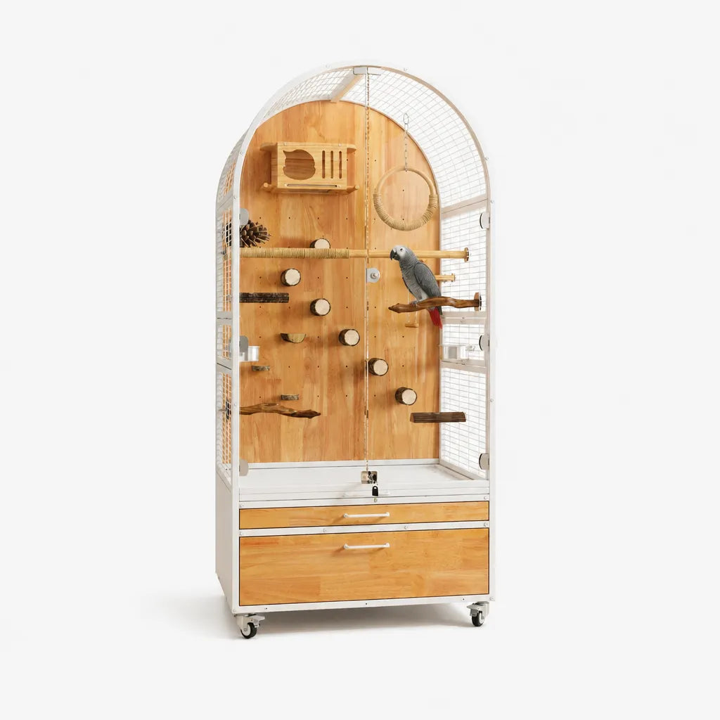 Baroque Garden Grande Aviary – White
